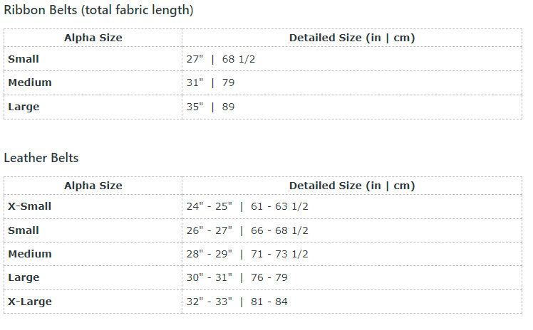 Belt sizes for boys hotsell